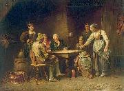 CHERICO, Francesco Antonio del Scene at the inn oil painting artist